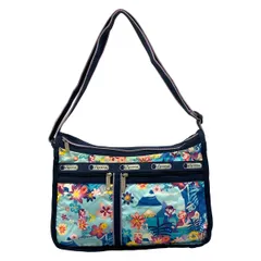 LESPORTSAC(レスポートサック) ショルダーバッグ ライトブルー×ダークネイビー×マルチ It's a Small World/Disney