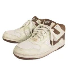 ナイキ NIKE DELTA FORCE 3/4 スニーカー ハイカット 307723-121 白 ホワイト 茶 ブラウン US8 26cm 靴