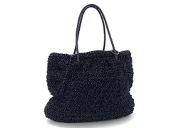 ANTEPRIMA アンテプリマ ハンドバッグ ワイヤーバッグ ネイビー系 PVC サテン レディース 美品