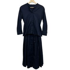 ALEXANDER McQUEEN(アレキサンダーマックイーン) カーディガン サイズM レディース美品  ネイビー×黒 長袖/ロング丈 ALEXANDER MCQUEEN（アレキサンダーマックイーン）カーディガン 黒