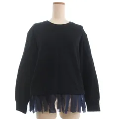 ピーエスポールスミス PS Paul Smith トレーナー スウェット 長袖 プリーツ 裏毛 コットン 紺 ネイビー M