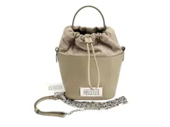 Maison Margiela メゾン マルジェラ ハンドバッグ 5AC S61WG0035 グレージュ系 レザー レディース 2WAY ショルダーバッグ バケットバッグ シルバー金具 美品