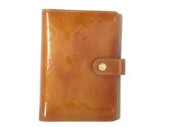 LOUIS VUITTON ルイヴィトン 手帳カバー アジェンダPM R21001 イエロー系 モノグラムヴェルニ レディース システム手帳 6穴 美品