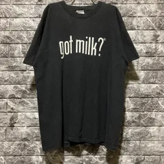 got milk? Tシャツ L BLACK 黒 ゴットミルク milk Hanes