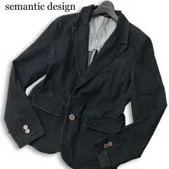 semantic design セマンティック デザイン 通年★ デニム 背抜き ユニオンジャック テーラード ジャケット Sz.M メンズ