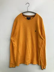 Polo Ralph Lauren ポロラルフローレン Tシャツ/カットソー L オレンジ 無地 ワンポイント ブランドロゴ ミドル丈 長袖 クルーネック(丸首)