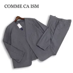 【新品 22SS】COMME CA ISM コムサイズム 春夏 TEXBRID ストレッチ ノーカラー ジャケット&パンツ セットアップ Sz.M メンズ