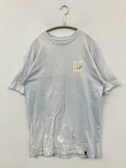 HUF ハフ Tシャツ/カットソー M スカイブルー 前面プリント バックプリント ブランドロゴ ミドル丈 半袖 クルーネック(丸首)