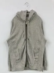 Champion チャンピオン パーカー X-LARGE グレー コットン 裏起毛 無地 ワンポイント ブランドロゴ ジップアップ 長袖