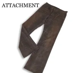 Y2K 00s★ ATTACHMENT アタッチメント USED加工 ボタンフライ ブーツカット デニム パンツ 日本製 ジーンズ Sz.2 メンズのサムネイル