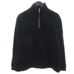 ナノユニバース nano universe 変形ミラノリブ ハーフZIP プルオーバー ハイネック 6723222209 黒 ブラック M ■GY56