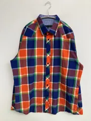 TOMMY HILFIGER トミーヒルフィガー シャツ/ブラウス 3XL その他 チェック柄 ワンポイント ブランドロゴ ミドル丈 長袖 レギュラーカラー