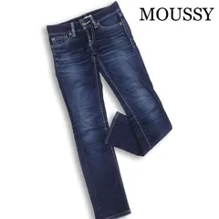MOUSSY マウジー 通年★ ローライズ ストレッチ USED加工 スキニー デニム パンツ 日本製 ジーンズ Sz.23 レディース