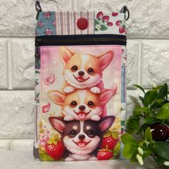 141]可愛いマルチーズフラットポーチ・ハンドメイド パネル生地 - メルカリ