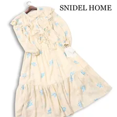 【新品 未使用】 SNIDEL HOME スナイデルホーム 通年★ 長袖 花柄 ジャガード ロング ワンピース ドレス Sz.F レディース