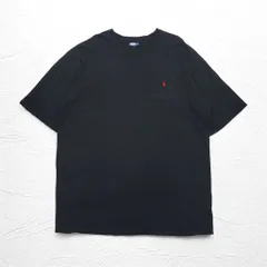 Polo by Ralph Lauren 90年代 ポケット Tシャツ ポケT 3XL TALL ブラック スモールポニー刺繍 ホンジュラス製