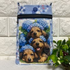 141]可愛いマルチーズフラットポーチ・ハンドメイド パネル生地 - メルカリ