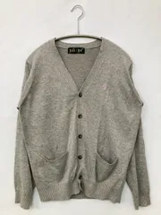 EAST BOY イーストボーイ カーディガン/ボレロ 11 グレー コットン 無地 ワンポイント ミドル丈 長袖