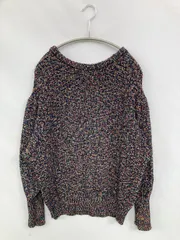 BEAMS HEART ビームスハート ニット/セーター ネイビー コットン ニット その他総柄 長袖 ミドル丈 クルーネック(丸首)