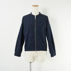 URBAN RESEARCH ROSSO アーバンリサーチ ロッソ メモリー ブルゾン ジャンバー ライト アウター ノーカラー 紺のサムネイル