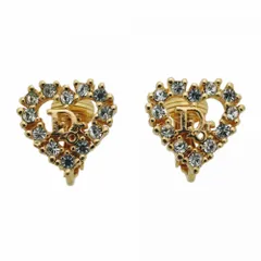クリスチャン・ディオール(Christian Dior) クリスチャンディオール イヤリング ディオール ハートモチーフ GPメッキ ラインストーン ゴールドレディース