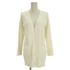 ニューヨーカー NEWYORKER ケーブル ニット カーディガン 長袖 オフホワイト M 251014E