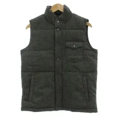 ブラウニー・ヴィンテージ Browny Vintage ダウンベスト M グレー スタンドカラー スナップボタン /SX ■ECF003