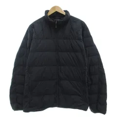 ユニクロ UNIQLO ダウンジャケット XL 紺 ネイビー スタンドカラー 長袖 キルティング /SX ■ECF003