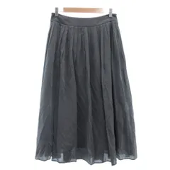 ローラアシュレイ LAURA ASHLEY スカート 11 グレー 無地 プリーツ ロング丈 /SX ■ECF003