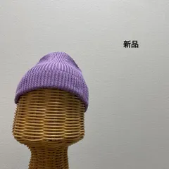新品 ニット帽 帽子 キャップ ビーニー ワッチ ポリエステル カジュアル ナノユニバース フリークスストアOEM商品 パープル 玉na2295のサムネイル