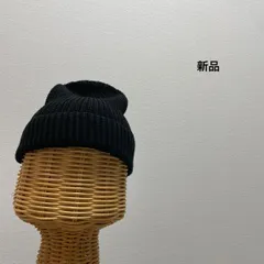 新品 ニット帽 帽子 キャップ ビーニー ワッチ ポリエステル カジュアル ナノユニバース フリークスストアOEM商品 ブラック 玉na2299のサムネイル