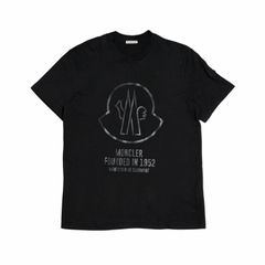 美品〕モンクレール プリントロゴ ブラック XXL Tシャツ 5S609 - メルカリ