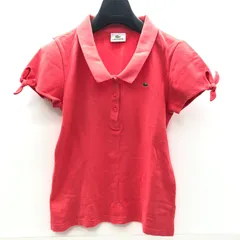 LACOSTE レディース 半袖 ポロシャツ 42サイズ レッド 赤系 ラコステ SGAW26-1309