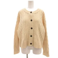 フリークスストア FREAKS STORE 美品 ニット カーディガン F アイボリー ケーブル編み クロップド クルーネック 長袖 /KB ■ECF003