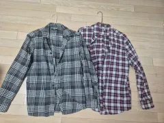 ユニクロ U フランネル チェック シャツ L 2点 まとめ