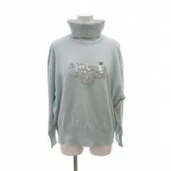 エスカーダ ESCADA セーター ウール 42 水色 ライトブルー タートルネック 長袖 スパンコール装飾 /SC ■ECG003のサムネイル