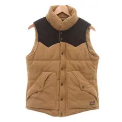 ジェニュインディッキーズ Genuine Dickies 中綿ベスト ウール M 茶 ブラウン 袖なし スタンドカラー キルティング /SC ■ECF003