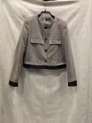 ザラ ZARA チェック クロップド ジャケット S