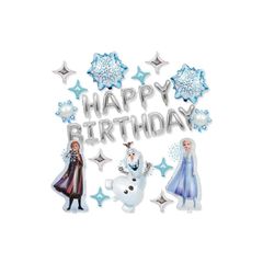 [신품] [SENDENG] 아나운서와 눈의 여왕 생일 장식 아나운서와 눈 풍선 풍선 생일 풍선 해피 장식 아이의 날 이벤트 소녀 장식 세트 어린이의 생일 파티 베이비 샤워 케이크 컵 케이크 토퍼 유치원 1 세