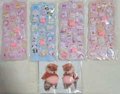 おしり＋柴犬おなか　ぷにぷにシール　もちもちシール　マシュマロシール　おしりシール　6枚セット