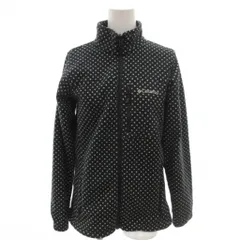 コロンビア Columbia フリースジャケット M 黒 ブラック 白 ホワイト ドット柄 ECG004 /YF ■ECG004