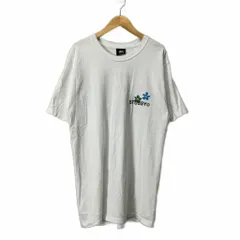 ステューシー STUSSY Tシャツ 半袖 プリント カットソー クルーネック M ホワイト