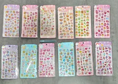3Dぷくぷくキャラクターシール12枚セット ＋ピンセット付き