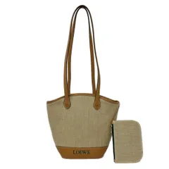 LOEWE(ロエベ) トートバッグ - ベージュ×ブラウン ヴィンテージ レザー