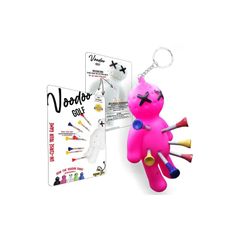 【Brand New】 Voodoo Golf Ball Tee Holder | Novelty Keychain Accessory for Bags | Men's Gift | Fits 3 1/4, 2 3/4, and 1 1/2 Tees (Pink) 0