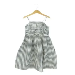 ポロ ラルフローレン POLO RALPH LAUREN ワンピース 子ども服（女の子用） 6 青 ブルー ストライプ柄 ノースリーブ ギャザー /CK14 ■ECA004