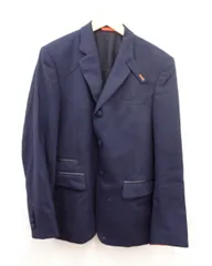 ★6209☆FRED PERRY フレッドペリー レザートリムウール3Bテーラードジャケット F2239　Mのサムネイル