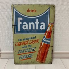 Fanta ファンタ レトロ看板 ブリキ看板 - メルカリ