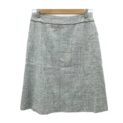 23区 オンワード樫山 フレアスカート 38 グレー 黒 ブラック ひざ丈 /HO44 ■ECE003