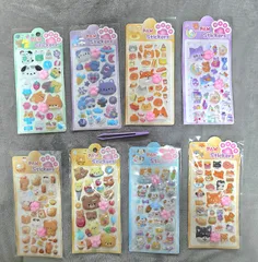 肉球シール　3Dシール　ぷくぷくシール 　8枚セット＋ピンセット1本付き